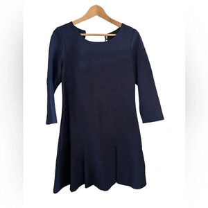 NWT StyleWe Navy Mini Dress Long sleeved Big White Bow Size 6